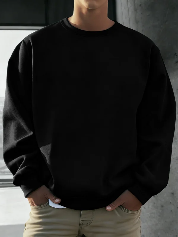 AliExpress - Solide weiche Pullover Straße Herbst bequeme Fleece Hoodies Büro Jogging lose Sweatshirts Casual Basics tägliche Streetwear von Männern