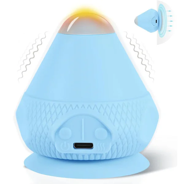 Massage Ball, Electric Massage Ball with Suction Cup, with Vibration and Hot Compress, Trigger Self-Service Points for Back, Neck, Legs, Foot etc (