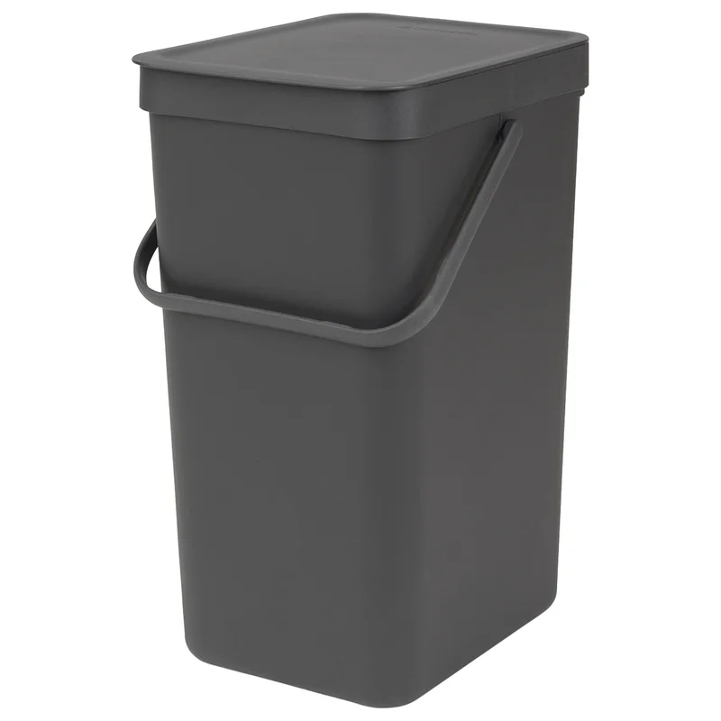 Brabantia Sort & Go avfallshink 16 liter, mörkgrå | Inredning > Pedalhinkar > Sophink | Bagaren och Kocken