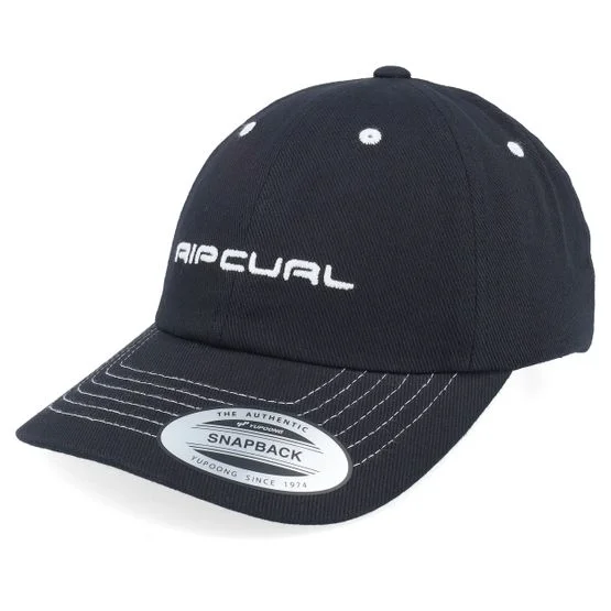 Rip Curl - Musta unconstructed Lippis - Dosed Cap Black Dad Cap @ Hatstore