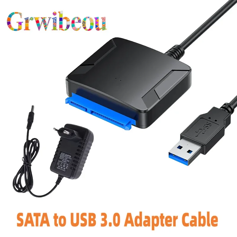 AliExpress - Câble adaptateur USB 3.0 pour disque dur SSD HDD 2.5 "3.5", convertisseur externe 5Gbps avec adaptateur d'alimentation 12V, convertisseur
