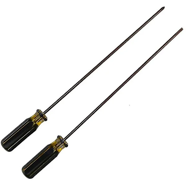 Ekstra lang 300mm Phillips skrutrekker flatt blad skrutrekker spor og Phillips skrutrekker 2 pakker magnetisk symaskin skrutrekker bilreparasjon Diy 
