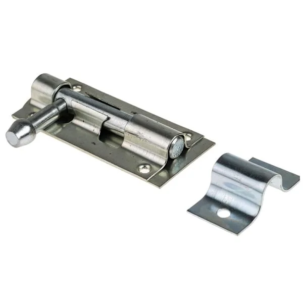 Steel Door Lock, Galvanized Finish, 98 x 35 mm - 1 pc - Door Lock, Security Lock, Door Latch