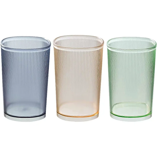 Tandborsthållare, 3 st Plastmuggar Tandborstmugg, Tålig Transparent Tandborstmugg, Återanvändbar Portabel Munsköljsmugg