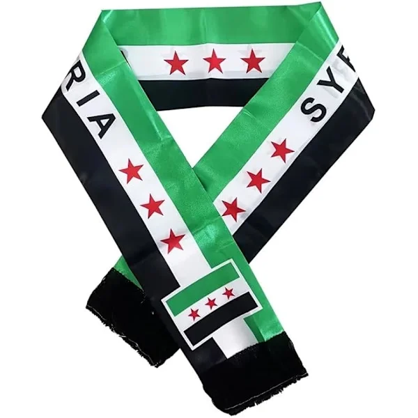 10 st Syrien flagga halsduk flagga Syriska arabrepubliken tryck halsduk Arabiska gåvor Syrisk flagga bandana sjal för män kvinnor