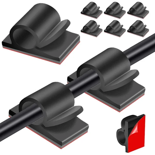 Cable Clips Self-Adhesive, 40 Pcs USB HDMI Cable Management Holder Round Cable Clips