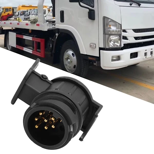 12V Trailer Adapter Stikkontakt 13-polet til 7-polet Trækstang Træk Stik Konverter Tilbehør til Campingvogne