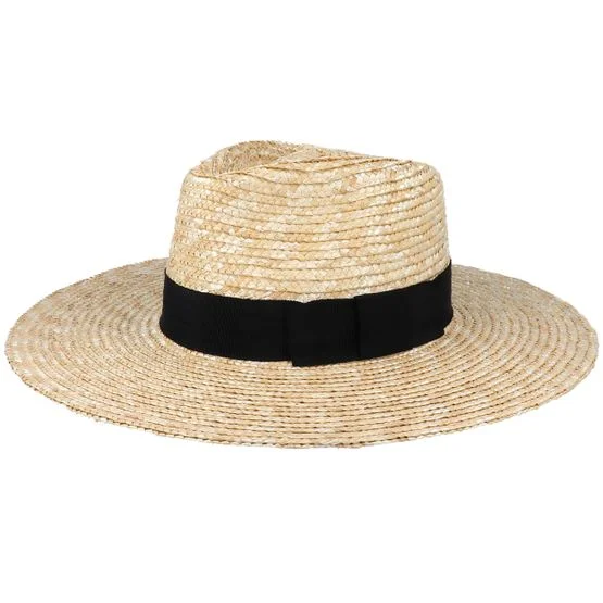 Brixton - Beige straw Hat - Joanna Honey Straw Hat @ Hatstore
