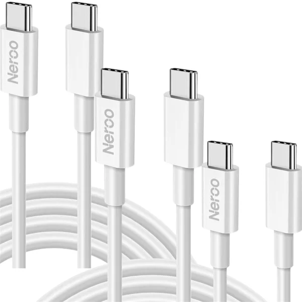 NEROO iPhone laddare Snabbladdare – Kompatibel med iPhone 15,16,17,Samsung, iPad, MacBook 3pack