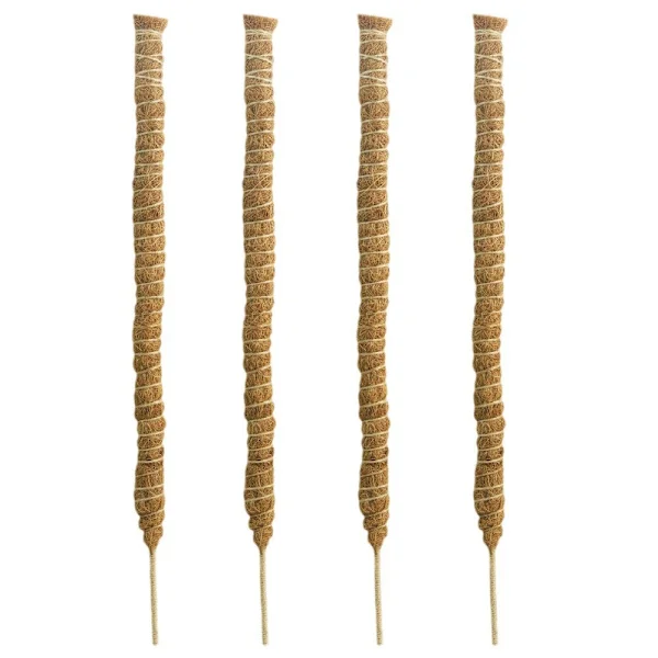 4-pak | Kokosfiber Totem Pæl | Plante Pind | Sphagnum Klatrepind til Monstera Deliciosa Pengeplante Støtte
