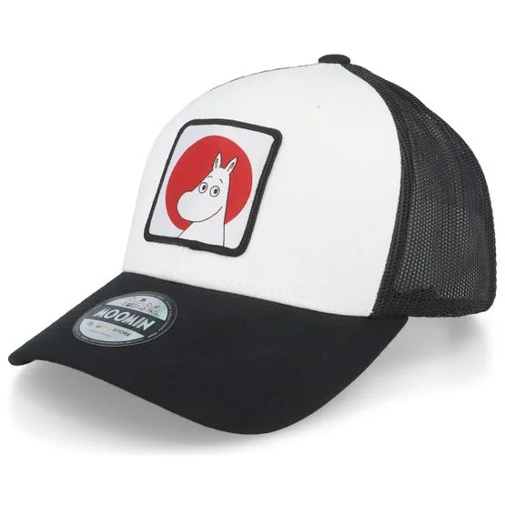 Moomin - White trucker Caps - Moomin Red Patch White/Black Trucker @ Hatstore