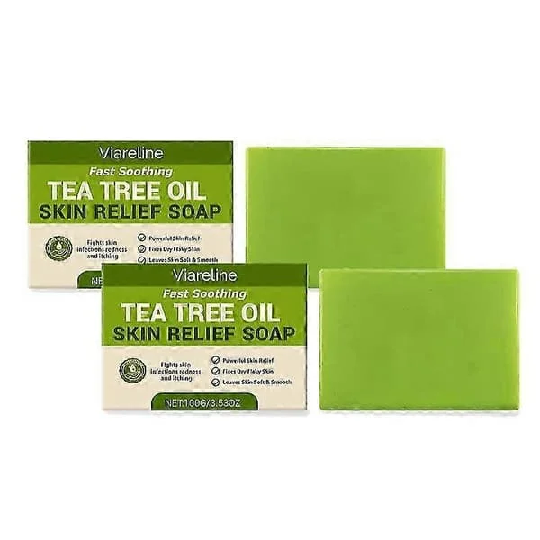 1-5x 2026 Tea Tree Sæbe Svampedræbende Antibakteriel Aknebehandling Ansigt Krop Fodsvamp Tinea Folliculitis Ringorm Lyskesvamp 100G 2026_DUIBW
