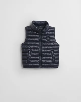 GANT - Skinnende lett og polstret dunvest for barn evening blue