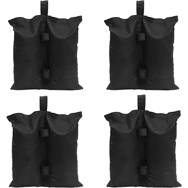 Sett med 4 Gazebo-vekter, Industriell Grade 1680D Gazebo-benvekter, Sandsekker for alle Pop-up Gazebo, Telt, Baldakin eller Paraply (Firkant)