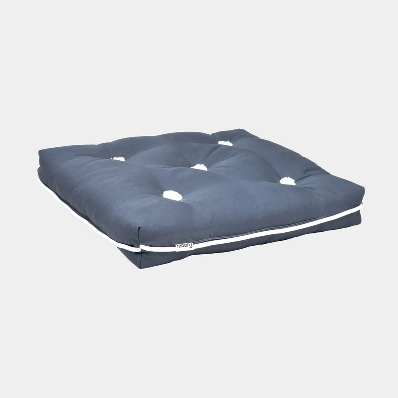 Cuscino per barca con kapok Moory, 45 x 38 x 8 cm, grigio, singolo