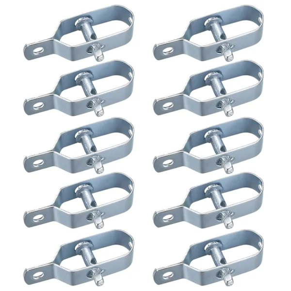 10 Pakke Sinkbelagte Wirestrammere, Gjerde Wirestrammer, Gjerdestrammer, Wiregjerdestrammer for Hage Wire Spillgjerde Skoggjerde