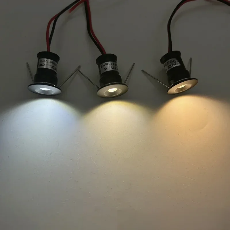 AliExpress - 1W Mini Downlight Led 12V petit projecteur à intensité variable escaliers armoires de cuisine Spot ambiant encastré KTV fête éclairage de