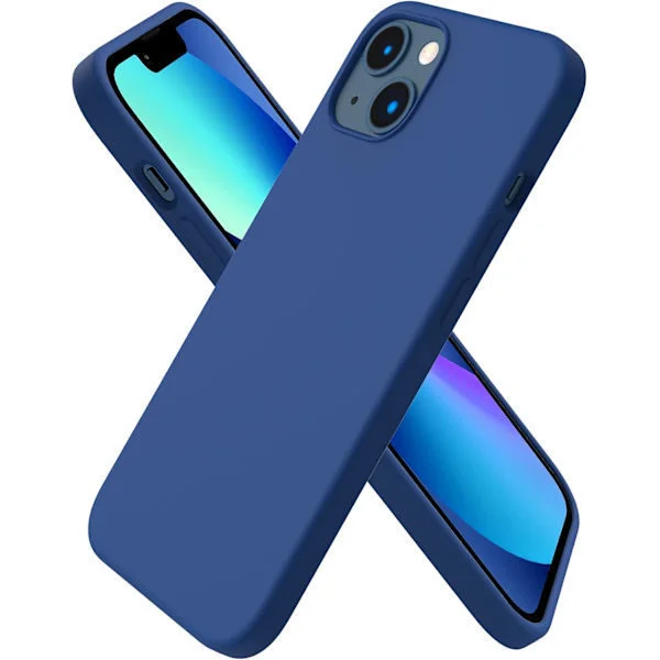 iPhone 13 Cover, Flydende Silikone Cover til 6,1 Tommer iPhone 13, Ultratyndt Cover, Fuld Dækning Stødsikkert Beskyttende Blødt Cover Kongeblå