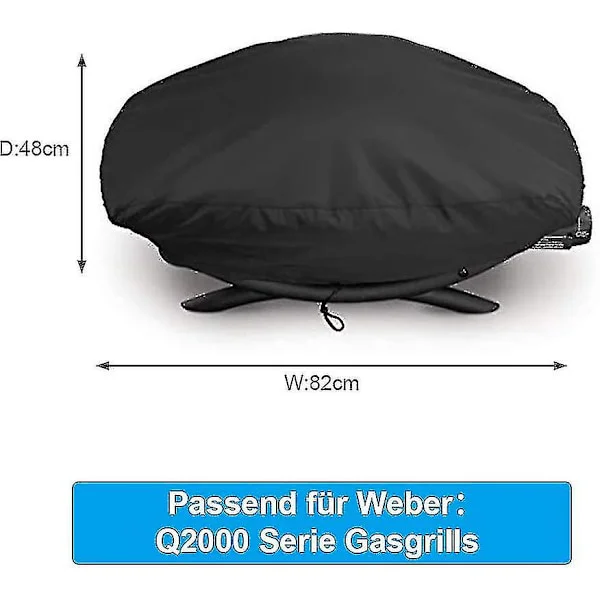 Skydd för Weber Q2000 / Q2200 / Q200 Grill, Vattentäta Grillöverdrag för Weber