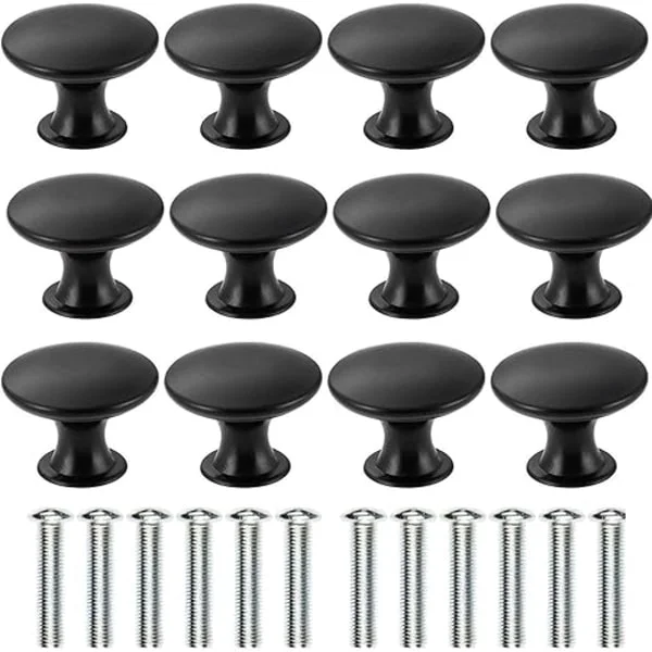 Handtag / Knopp – 12 knoppar för byrå och skåp