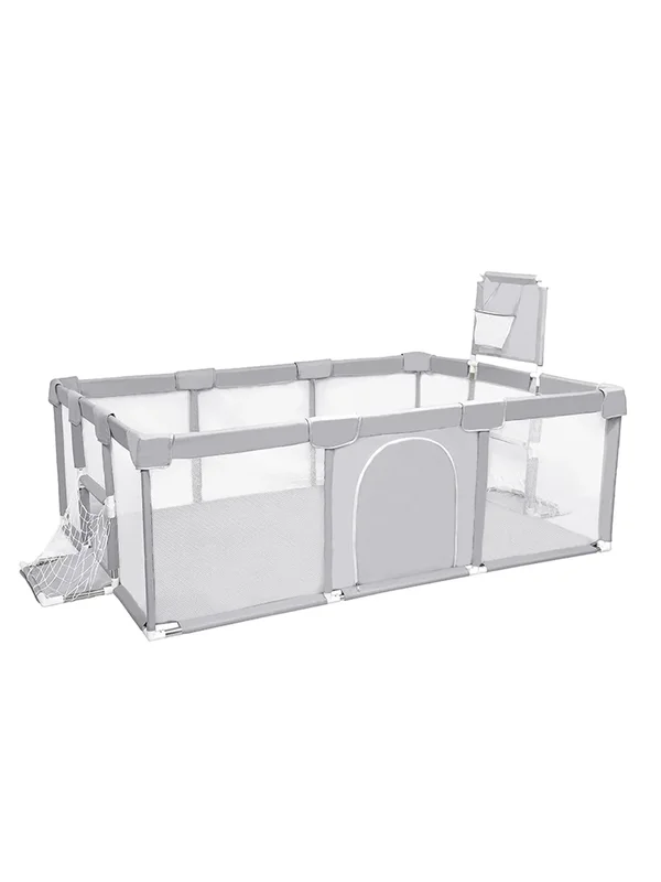 AliExpress - PANGDUBE Baby-Laufstall, großes Baby-Sicherheitsgitter, Indoor-Aktivitätszentrum für Kleinkinder, Indoor-Spielplatz mit Fußballtor und 