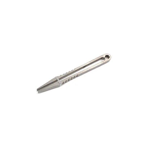 Pincett i titanlegering för utomhusbruk (Stor), lätt med spetsig precisionstipp för EDC och camping, portabel Silver