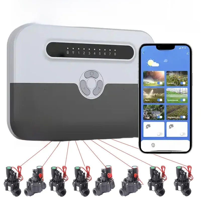 AliExpress - 8-Stations-WiFi-Smart-Sprinkler-Controller für den Innenbereich und Magnetventil, Bewässerungssystem, Fernbedienung per Telefon, 