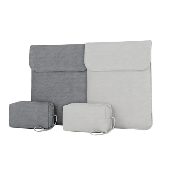 13.3" Laptop Case / Computer Bag / Macbook - Leather Light Grey