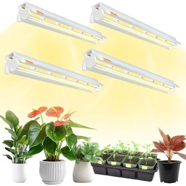 4 kpl T5-kasvivalaisin, täyden spektrin 42 cm LED-kasvivalaisimet, kasvivalaisin heijastimella/sarjakytkentäsuunnittelulla kasveille, viljelyhyllyille