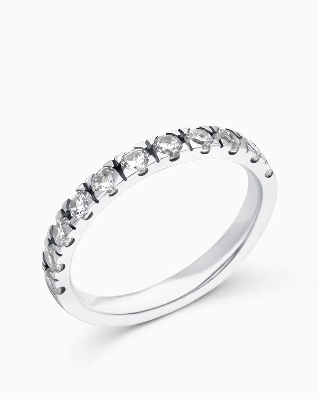 Alliansering Linnea 18K Hvitt Gull - Forlovelsesringer & Gifteringer hos Vanbruun