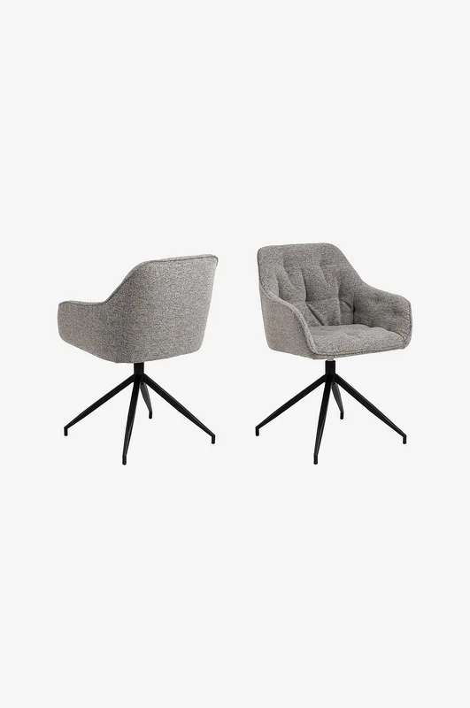 AC Design Furniture - Spisestol med armlene Brooke - Grå - Stoler - Fra Homeroom