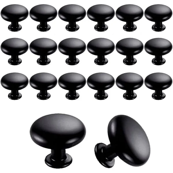 20 kpl 30 mm vintage kaapin nupit mustat keittiön laatikoihin -FY-