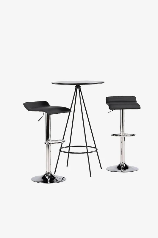 Venture Home - Ruokailuryhmä Bistro ja tuolit Jonna, 2 kpl - Musta - Ruokailuryhmä 2 hengelle - - Homeroom
