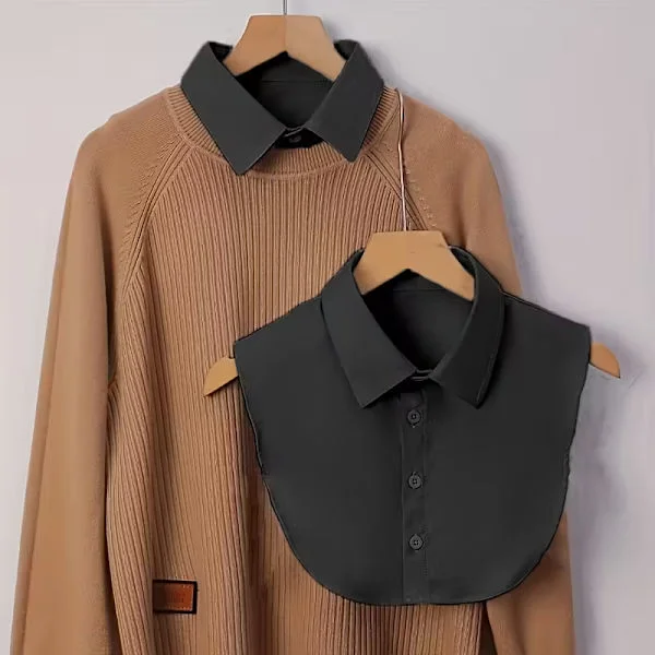 1 st Dam universal avtagbar krage skjorta, 100% polyester löskrage, lämplig för klänningar och toppar, handtvätt eller kemtvätt