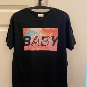 SLP YSL saint Laurent Paris baby tee tshirt svart M
