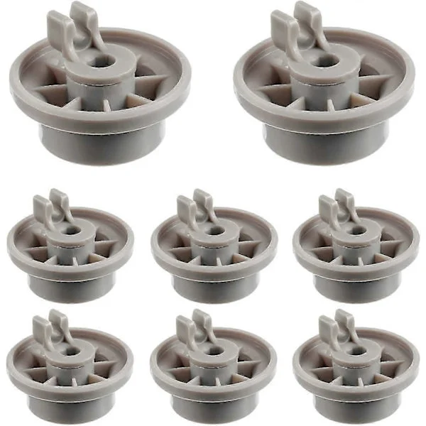 165314 Diskmaskinshjul för nedre korg, nedre korg för diskmaskin kompatibel med Bosch diskmaskin, 8-pack