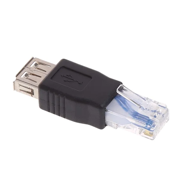1 pakke USB 2.0 Adapter Type A Hun til RJ45 Han Adapter Connector Converter