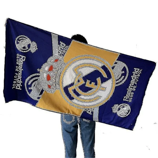 70 * 140cm Fotball Stort Badehåndkle Real Madrid Trykk Rektangulært Badehåndkle Strand Stort Håndkle