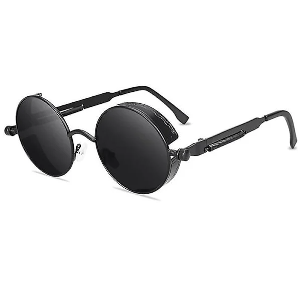 Vintage Polarized Steampunk Sunglasses Mens Round Sun Glasses Stylish