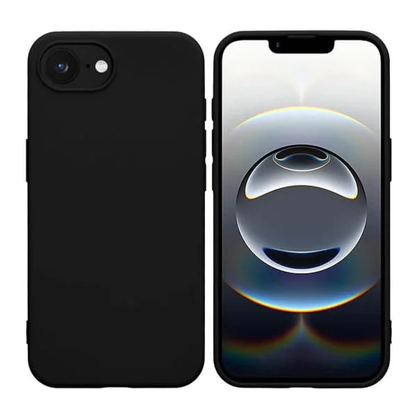 iPhone 17e / iPhone 16e - Matt TPU Mjuk Skal - Svart