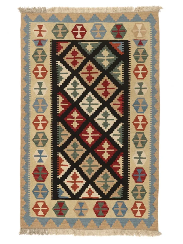 Hand Woven Kilim Qashqai Rug 117X184 Oriental Brown/Orange Small