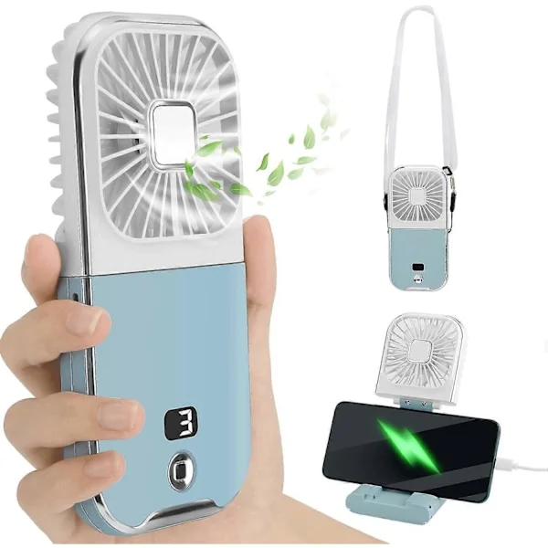Bærbar Vifte, Bærbar Mini Vifte, Håndholdt Vifte, Liten Personlig Vifte, Stille USB-Vifte (FMY)