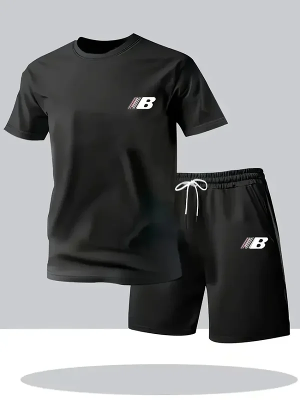 AliExpress - Ensemble de vêtements de sport pour homme, respirant, manches courtes, short, léger, confortable, style sportif, fabriqué en Chine