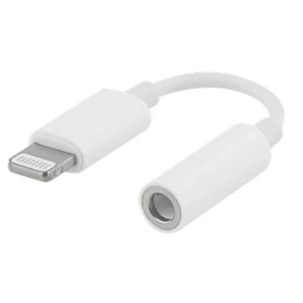 Lightning till 3,5 mm AUX - iPhone / Apple - Hörlursadapter Vit