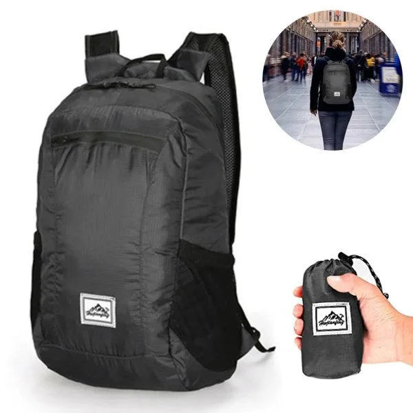 Foldable Waterproof Hiking Backpack Black Black