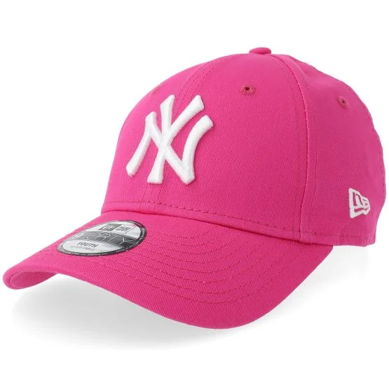 New Era - Rosado adjustable Gorra - Kids New York Yankees 9FORTY Basic Hot Pink Adjustable @ Hatstore
