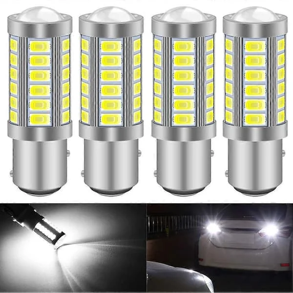 Hvit 1157 BAY15D P21/5W 5630 33SMD Canbus LED-pærer 900LM Super Ryggelys Parkeringslys Brems Bakre Tåkelys Posisjonslys Baklys 12-30V 3