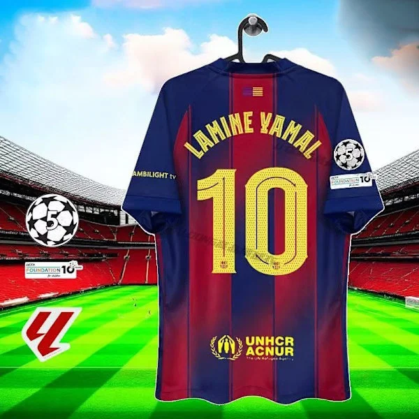 2025-2026 sæson Club World Cup trøje Barcelona FC hjemmebanetrøje nr. 10 Lamin Yamal Fan Edition trøje XXL