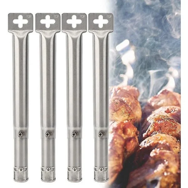 4 st Universal Justerbara Rostfria Bbq Gasgrill Ersättnings Raka Rör Brännare