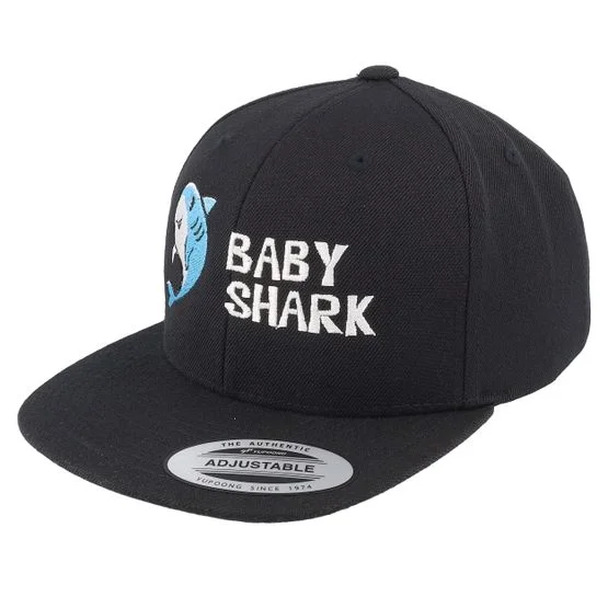 Kiddo Cap - Schwarz snapback Cap - Kids Baby Shark Black Snapback @ Hatstore